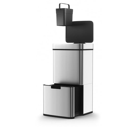 NARVIK Automatic Kitchen Bin Double Compartment 75l Edelstahl Recycling große Kapazität und 3l Tabelle bin NARVIK Automatic Kitchen Bin Double Compartment 75l Edelstahl Recycling große Kapazität und 3l Tabelle bin von KITCHEN MOVE