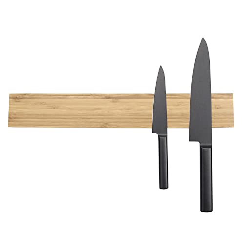 KITCHENDAO 43 cm (17 '') Messerhalter Magnetisch, Bambus Messerblöcke- 50% Stärkerer Magnet Magnet Messerhalter Wand-Sichere und einfache Aufbewahrungslösung für Küchenmesser von KITCHENDAO