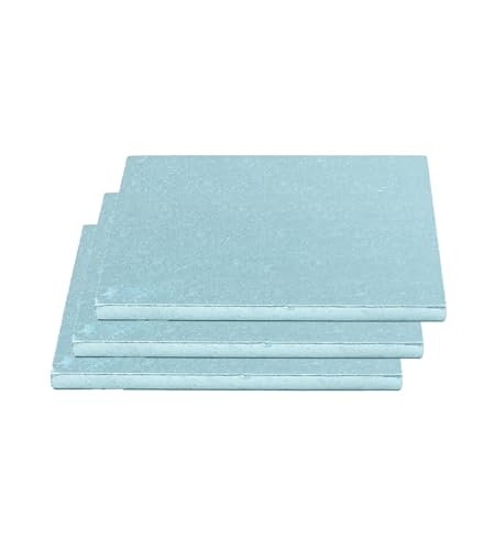 KITCHENDREAM Kuchenplatte Cake-Drum Torten-Platte stabil rechteckig 20x20cm 1,2cm hoch, Cake Board für den Transport von Torten, wiederverwendbar, stabil, hellblau KITCHENDREAM Kuchenplatte Cake-Drum Torten-Platte stabil rechteckig 20x20cm 1,2cm hoch, Cake Board für den Transport von Torten, wiederverwendbar, stabil, hellblau von KITCHENDREAM