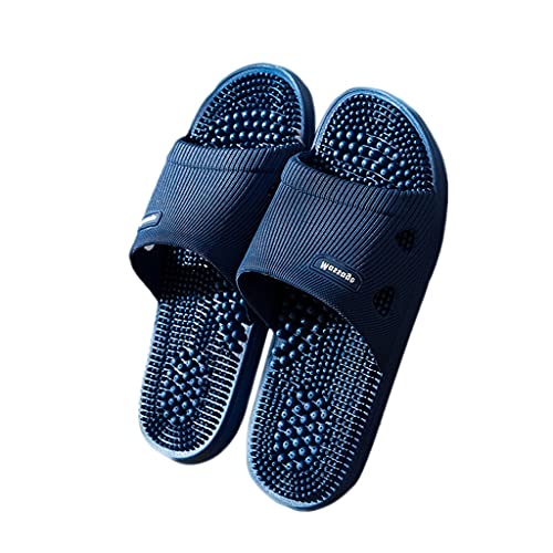 Hausschuhe Damen Massage Gesundheit Fußmassage Akupunktur Rutschfeste Massage Hausschuhe Pantoffeln Herren Massage Slippers Spa Hausschuhe Yoga Fitness Hausschuhe ( Color : Blauw , Size : 43/44 EU ) von KITCISSL