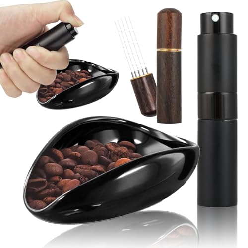 WDT Tool - Kaffeedosierbecher + RDT Sprühflasche Set + Espresso Rührnadel, Keramik, Antistatisch & Präzise, Ideal für Kaffeeliebhaber und Pour Over Fans von KITDAHOM