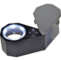 Rona 450777 Steinlupe mit LED-Beleuchtung Vergrößerungsfaktor: 10 x Linsengröße: (ø) 21 mm von KITE