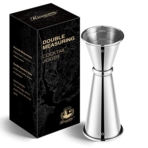 KITESSENSU Jigger für Barkeeper, japanischer Messbecher, 57 ml, 28,3 g, mit Messungen innen, Cocktail-Messbecher aus 18/8 Edelstahl KITESSENSU Jigger für Barkeeper, japanischer Messbecher, 57 ml, 28,3 g, mit Messungen innen, Cocktail-Messbecher aus 18/8 Edelstahl von KITESSENSU