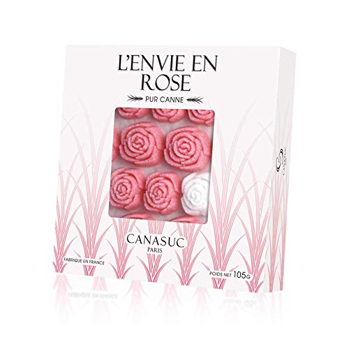 Canasuc Paris L' Envie en Rose Pur Sucre de Canne Gift Box with 36 Assorted French Rose Sweets, White/Rose, 100 ml von KITMOUS
