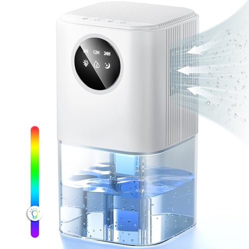 Luftentfeuchter Elektrisch, 1800ML Entfeuchter Leise, Raumentfeuchter Luftentfeuchter Klein, 8/12/24 Stunden Timer mit Funktion Abtauen & Schlafmodus, Dehumidifier for Home Badezimmer Bathroom von KITMOUS
