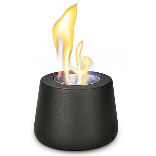 KITVONA Rauchfreie Tisch-Feuerstelle Schale, Outdoor-Metall-Tisch-Feuerstelle, kleiner Kamin für Terrasse, Balkon, Innenbereich, tragbarer Smores-Maker mit Löscher von KITVONA