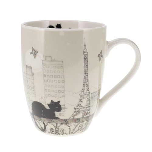 KIUB : Tasse rund Motiv Katze 340 ml Paris Eiffelturm Vögel KIUB : Tasse rund Motiv Katze 340 ml Paris Eiffelturm Vögel von KIUB