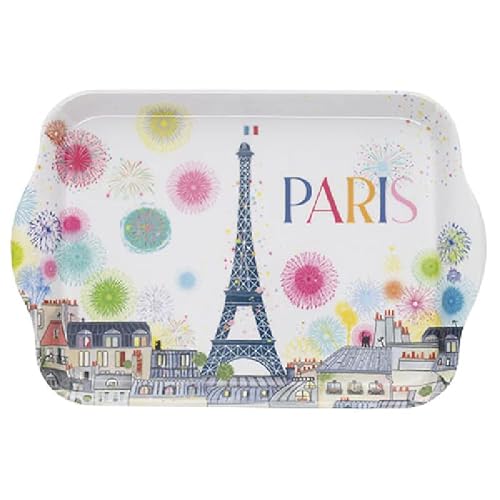 KIUB Mini-Tablett Paris Eiffelturm – Motiv Paris en Party – hochwertiges Melamin – Größe Mini 14 x 21 cm von KIUB