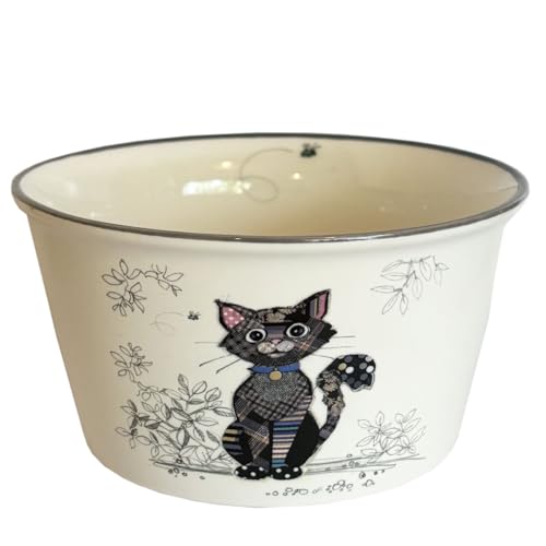 KIUB Schüssel ohne Henkel – Motiv schwarze Katze sitzend – Material Porzellan – Fassungsvermögen 550 ml KIUB Schüssel ohne Henkel – Motiv schwarze Katze sitzend – Material Porzellan – Fassungsvermögen 550 ml von KIUB