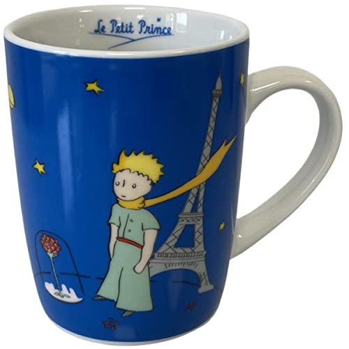 KIUB Tasse Der kleine Prinz in Paris mit seiner Rose – runde Tasse, mittelgroß, 10,5 cm und 370 ml von KIUB