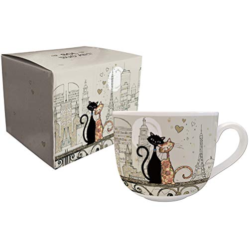 KIUB - Tasse aus Porzellan in Geschenkbox, 55 cl Bug Arts Cat Paris von KIUB