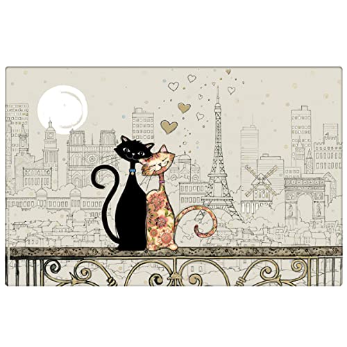 KIUB Tischset Paris Eiffelturm – Motiv: verliebte Katzen von KIUB