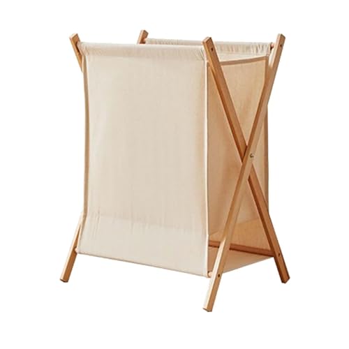 KIUGOP Faltbarer Wäschekorb Aus Stoff, Groß & Tragbar für Schlafzimmer, Badezimmer & Waschküche, Beige von KIUGOP