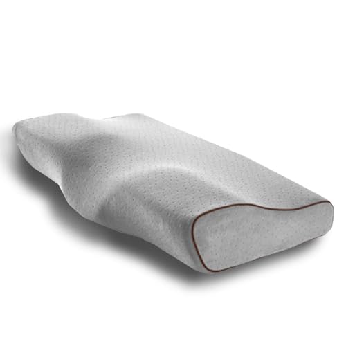KIUGOP Memory-Schaum Kissen Kopfkissen Ergonomisches Nackenstützkissen Atmungsaktiv Abnehmbarer Waschbarer die Schlafqualität zu Verbessern für Seitenschläfer Rückenschläfer Bauchschläfer,B von KIUGOP