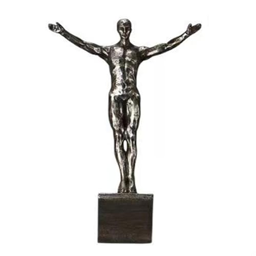 KIUGOP Skulptur, Klettermann, Wandskulpturen, Heimdekoration, Klettermännchen, Wandbehang, Kunstskulptur, handgefertigte Harzskulptur, für Wohnzimmer, Flur, Bürodekoration,E von KIUGOP