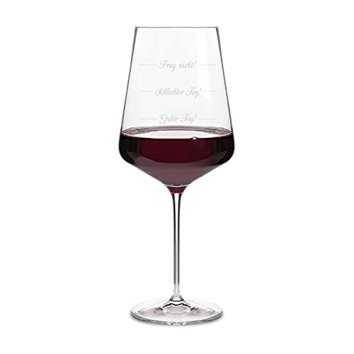 Leonardo Rotweinglas XXL 750 ml mit Gravur witziges Geschenk Weihnachten Geburtstag - Guter Tag! Schlechter Tag! Frag nicht! von KIXY
