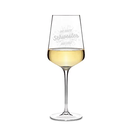 Leonardo Weißweinglas 560 ml Weinglas mit Gravur Geschenk Geburtstag - Die beste Schwester der Welt von KIXY