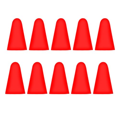 KIXZSAZ 10 Stück Spitzenkappen Anti Rutsch Abnehmbare Verschleißfeste Silikon Touchscreen Stiftspitzenabdeckung Großer Widerstand, Rot von KIXZSAZ