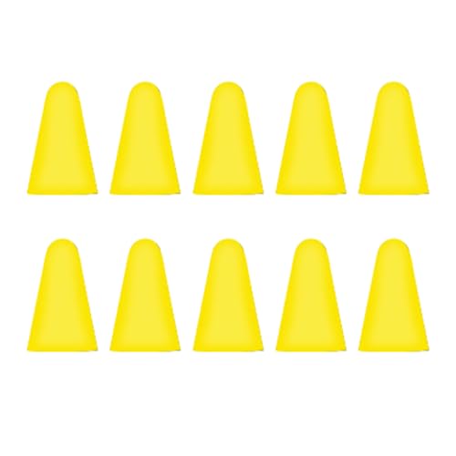 KIXZSAZ 10 Stück Spitzenkappen Anti Rutsch Kratzfest Praktische Kapazität Stiftspitze Gehäuseabdeckung Hohe Empfindlichkeit Geräuscharm, Gelb von KIXZSAZ