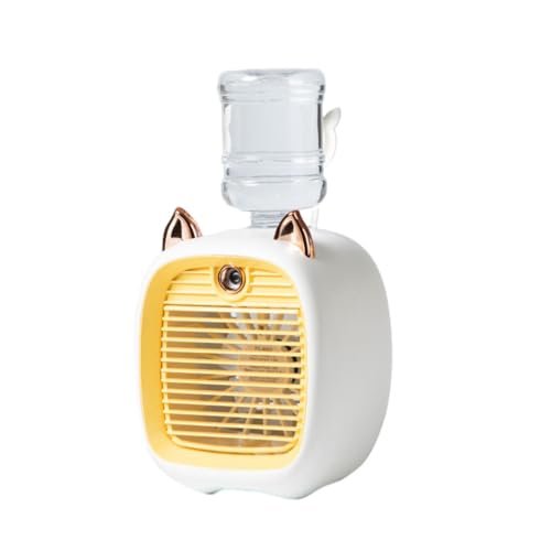 KIXZSAZ 2 in 1 3 Modi USB Aufladung Mini Reisen Wandern Camping Sommer Natürlicher Wind Tischventilatoren Tragbarer Kühler, Gelb KIXZSAZ 2 in 1 3 Modi USB Aufladung Mini Reisen Wandern Camping Sommer Natürlicher Wind Tischventilatoren Tragbarer Kühler, Gelb von KIXZSAZ