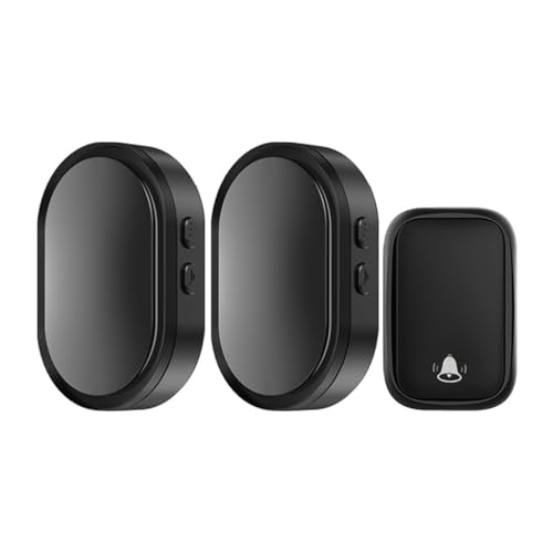 KIXZSAZ 3 Stück Drahtlose Türklingel Lautstärke Musik Einstellbare Türklingel Alarm Büro Wohnung Sender Remote Mounted Alerts, Schwarz KIXZSAZ 3 Stück Drahtlose Türklingel Lautstärke Musik Einstellbare Türklingel Alarm Büro Wohnung Sender Remote Mounted Alerts, Schwarz von KIXZSAZ