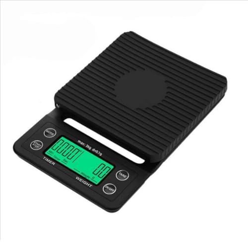 KIXZSAZ 3 kg / 0,1 g LED Bildschirm Digitalanzeige Genaue Kaffeewaage mit Timer Touchscreen Elektronische Teewaage Heimbedarf, Typ 3 von KIXZSAZ