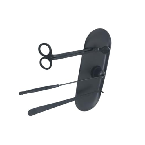 KIXZSAZ 4 Stück/Set Kerzendocht Schere Trimmer Tablett Kerzenkern Haken Dipper Tool Kit Zubehör für Schlafzimmer Wohnzimmer, Schwarz KIXZSAZ 4 Stück/Set Kerzendocht Schere Trimmer Tablett Kerzenkern Haken Dipper Tool Kit Zubehör für Schlafzimmer Wohnzimmer, Schwarz von KIXZSAZ
