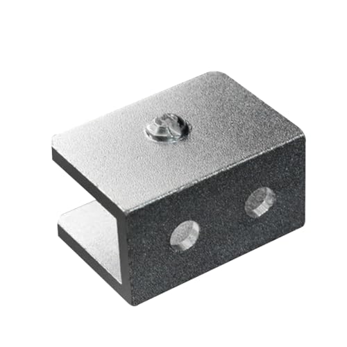 KIXZSAZ 4 stücke Handheld Glasklemme Badezimmer Treppe Zaun Halterung Aluminiumlegierung Basis Home Clip Multifunktionale Clips, Silber, L 10 12mm von KIXZSAZ