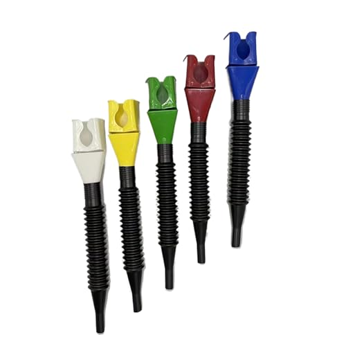 KIXZSAZ 5 teiliger breiter Trichter mit integriertem Filter für sauberes und einfaches Ausgießen. Flexibler ABS Trichter mit breiter Öffnung und integriertem Filter von KIXZSAZ