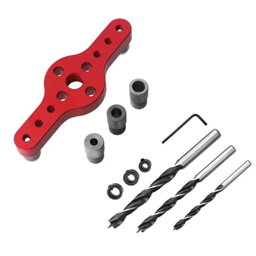 KIXZSAZ 6/8/10 mm Vertikale Taschenlochlehre Holzbearbeitung Locator Stahl Dübelbohrer Puncher Positionierer Home Professional, Rot KIXZSAZ 6/8/10 mm Vertikale Taschenlochlehre Holzbearbeitung Locator Stahl Dübelbohrer Puncher Positionierer Home Professional, Rot von KIXZSAZ