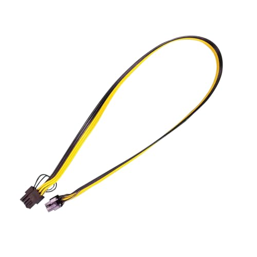 KIXZSAZ 6 poliges PCI E auf 8 poliges PCI E Stromkabel 18AWG Grafikkarte Tragbarer Computer Konverter für elektronische Komponenten Miner von KIXZSAZ