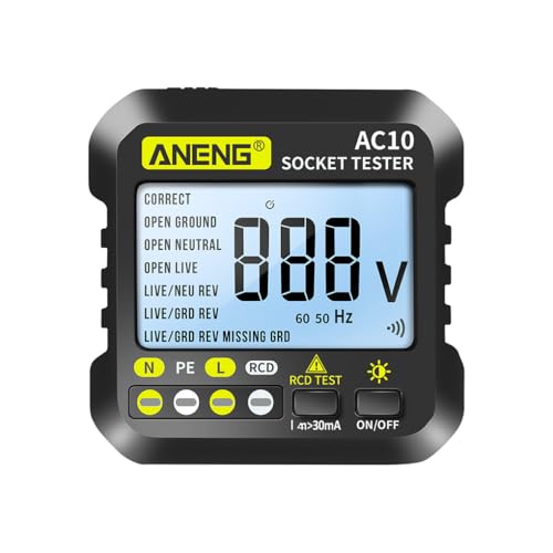 KIXZSAZ ANENG LED Bildschirm Digitaler Steckdosentester Voltmeter Home Office Polaritätsdetektor Spannungsmessgerät Testgerät KIXZSAZ ANENG LED Bildschirm Digitaler Steckdosentester Voltmeter Home Office Polaritätsdetektor Spannungsmessgerät Testgerät von KIXZSAZ