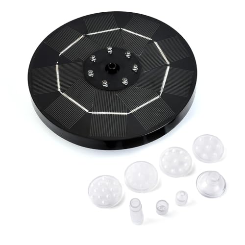 KIXZSAZ Atmungslicht Pool Solarbrunnen Outdoor Garten Hinterhof Vogeltränke Teich Wassersprinkler Dekoration 16cm Durchmesser, Weiß, mit Stock KIXZSAZ Atmungslicht Pool Solarbrunnen Outdoor Garten Hinterhof Vogeltränke Teich Wassersprinkler Dekoration 16cm Durchmesser, Weiß, mit Stock von KIXZSAZ