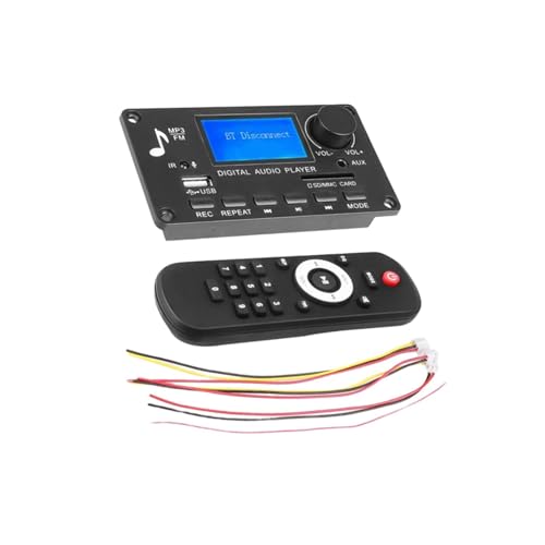 KIXZSAZ Auto Audio Receiver, leistungsstarkes und professionelles Soundsystem, einfach zu montierendes FM Radio Modul aus Kunststoff mit Fernbedienung von KIXZSAZ
