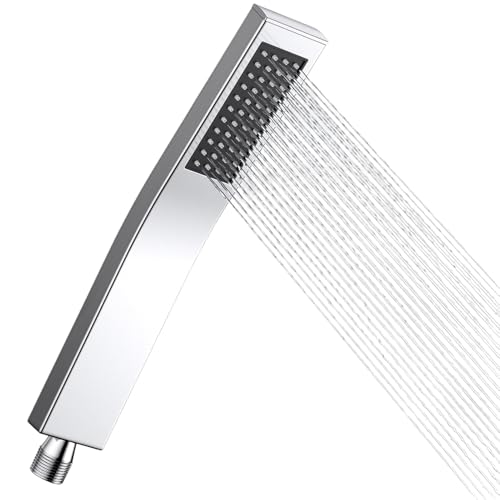 KIXZSAZ Edelstahl Badezimmer Verchromter Kopf Quadratischer Kopf Kopfköpfe Badezimmer Appeal Handbrause Kopfbrausen, Silber KIXZSAZ Edelstahl Badezimmer Verchromter Kopf Quadratischer Kopf Kopfköpfe Badezimmer Appeal Handbrause Kopfbrausen, Silber von KIXZSAZ