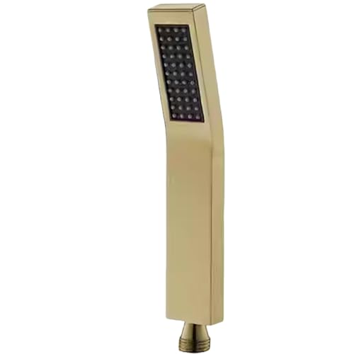KIXZSAZ Edelstahl Badezimmer Verchromter Kopf Quadratischer Kopf Kopfköpfe Badezimmer Appeal Handbrause Kopfbrausen, golden von KIXZSAZ