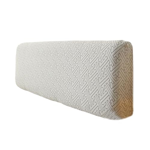 KIXZSAZ Elastischer Kopfteilbezug für Queen Size Betten, leicht verschiebbar und passgenau, Polyester Queen Kopfteilbezug, Kopfteil Schonbezüge, hellgrau, 150cm von KIXZSAZ