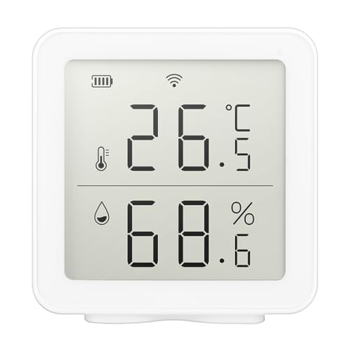 KIXZSAZ Elektronisches Thermometer Drahtlose Einstellung der Hintergrundbeleuchtung Temperaturdetektor Energieverbrauch Feuchtigkeitssensor Zuhause von KIXZSAZ