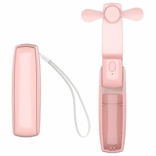 KIXZSAZ Faltbarer tragbarer mit mehreren Winkeln zur Kühlung an heißen Tagen, ABS, süßer, leiser Studentenwohnheim USB Ladeventilator 2 in 1, Rosa KIXZSAZ Faltbarer tragbarer mit mehreren Winkeln zur Kühlung an heißen Tagen, ABS, süßer, leiser Studentenwohnheim USB Ladeventilator 2 in 1, Rosa von KIXZSAZ