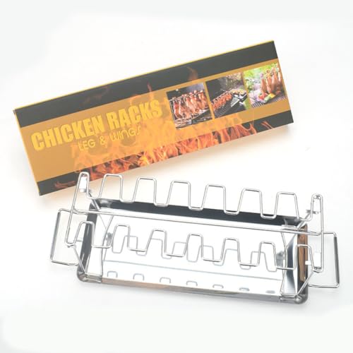 KIXZSAZ Grillrost Hähnchenkeulengrill Bräterhalter Platzsparende Picknickgrills Waschbar Professionelle Mehrzweckhalterung KIXZSAZ Grillrost Hähnchenkeulengrill Bräterhalter Platzsparende Picknickgrills Waschbar Professionelle Mehrzweckhalterung von KIXZSAZ
