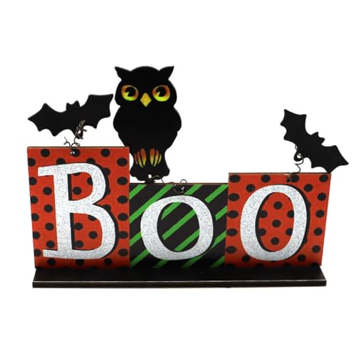 KIXZSAZ Halloween Tischdeko Schild, Holz, Happy Greeting, Kürbis, Desktop Board, Gastgeschenke, Dekoration mit Halter, Büro, Geben Sie 7 EIN KIXZSAZ Halloween Tischdeko Schild, Holz, Happy Greeting, Kürbis, Desktop Board, Gastgeschenke, Dekoration mit Halter, Büro, Geben Sie 7 EIN von KIXZSAZ