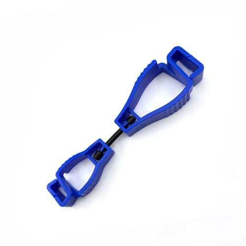 KIXZSAZ Handschuhgreifer Clip Taillenschnalle Clips Kunststoff Anti Rutsch Handschuhe Halter mit Metallhaken Feuerwehr Baustellen, Blau von KIXZSAZ