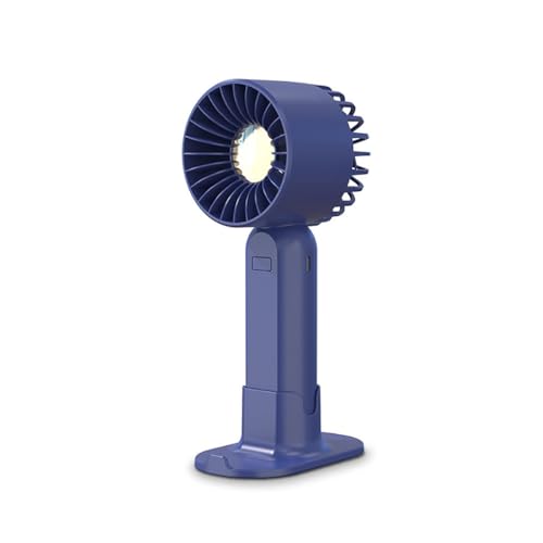 KIXZSAZ Handventilator Personal 3 Geschwindigkeiten Einstellbares Desktop Kühlgerät Tragbares Home Office Indoor Sleeping Walking Cooler, Blau von KIXZSAZ