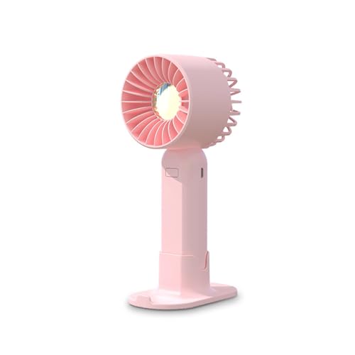 KIXZSAZ Handventilator Personal 3 Geschwindigkeiten Einstellbares Desktop Kühlgerät Tragbares Home Office Indoor Sleeping Walking Cooler, Rosa von KIXZSAZ