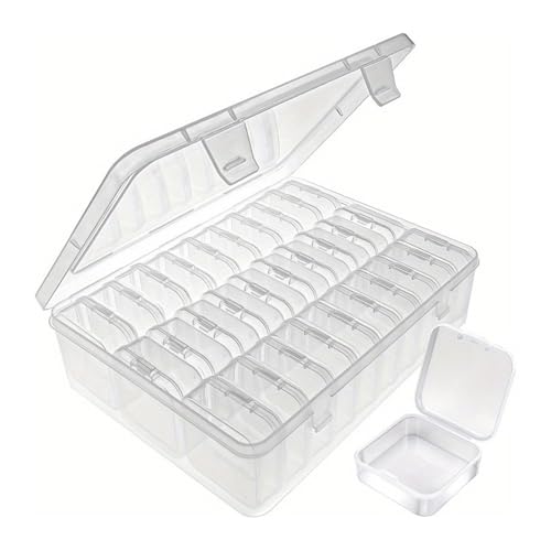 KIXZSAZ Haushalt Desktop Kunststoff Lagerung Box Für Die Organisation Kleiner Gegenstände Geruchlos 5,5 Transparente Kleine Quadratische Box Schmuck Box von KIXZSAZ