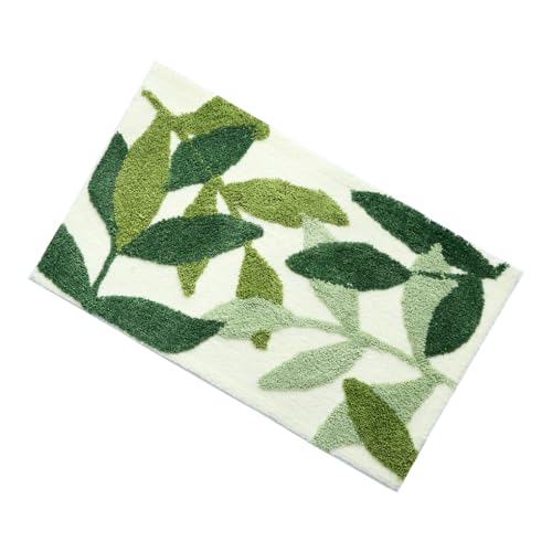 KIXZSAZ Home Rectangle Badezimmermatte Polyester Wasseraufnahme Anti Rutsch Pflanzenboden Teppich Türpolster Waschbarer Teppich Haushalt, Typ 2 von KIXZSAZ