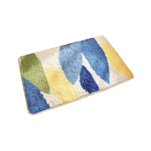 KIXZSAZ Home Rectangle Badezimmermatte Polyester Wasseraufnahme Anti Rutsch Pflanzenboden Teppich Türpolster Waschbarer Teppich Haushalt, Typ 4 von KIXZSAZ