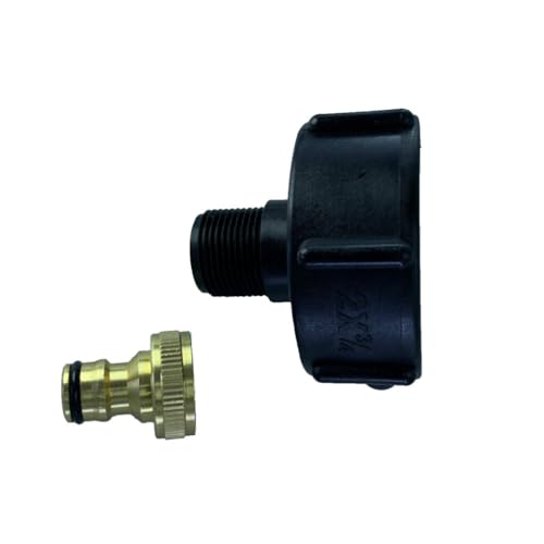 KIXZSAZ IBC Container Messingnippelverbinder Ersatzfässer S60x6 Adapter Konverter Gartenarbeit Bewässerung Ersatzteile, 3/4 Zoll Kupfer von KIXZSAZ