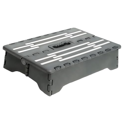 KIXZSAZ Klappbarer Tritthocker mit humanisierter Kurve, sicher, BPA frei, leicht zu verstauen, Kleiner Beruf, PP Kunststoff Klapphocker, robust von KIXZSAZ