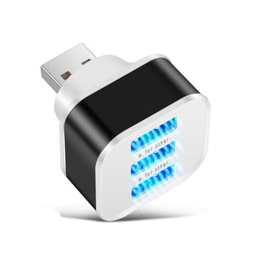 KIXZSAZ Ladegerät USB Hub 5V 3 Ports Ladeexpander mit LED Anzeige Splitter Tragbarer Reiseadapter Home Extender, 1PC KIXZSAZ Ladegerät USB Hub 5V 3 Ports Ladeexpander mit LED Anzeige Splitter Tragbarer Reiseadapter Home Extender, 1PC von KIXZSAZ